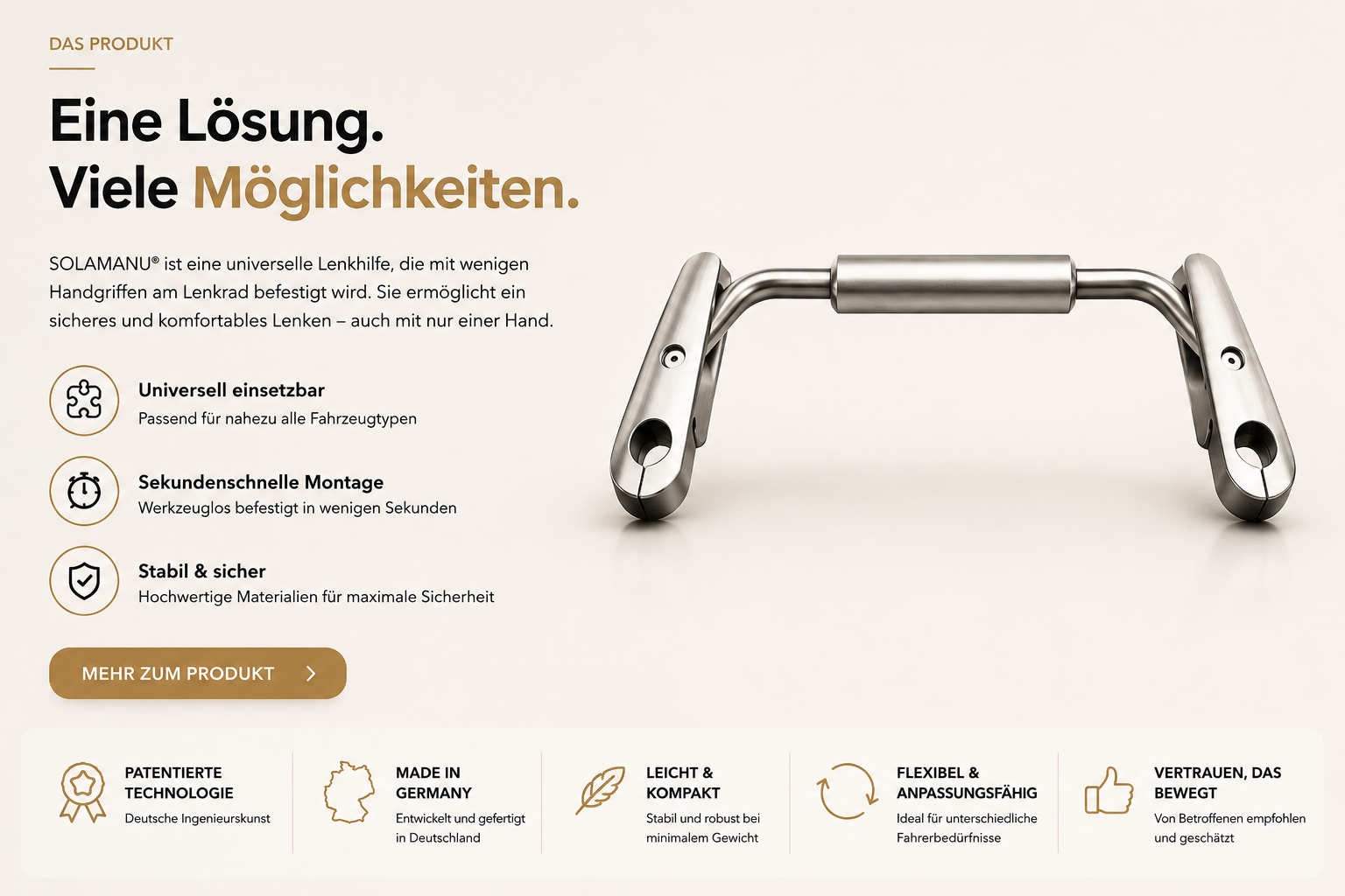 SOLAMANU® Produktdarstellung: Eine Lösung, viele Möglichkeiten